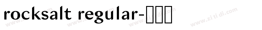 rocksalt regular字体转换